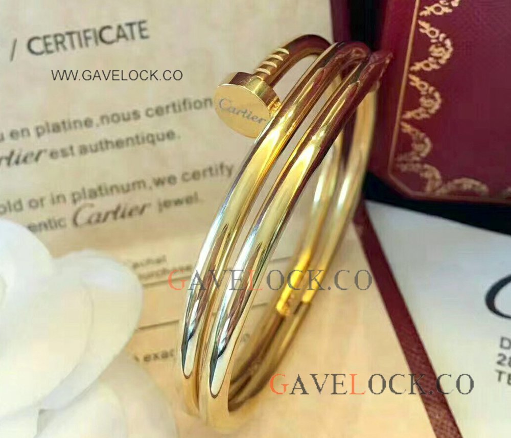 Best Replica Cartier Nail Bracelet - Yellow Gold Double Nail